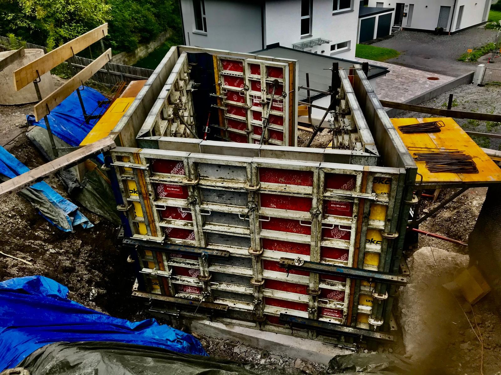 Stahlbetonbunker im Erdreich Nassereith – Ringer Schalung & WU-Beton
